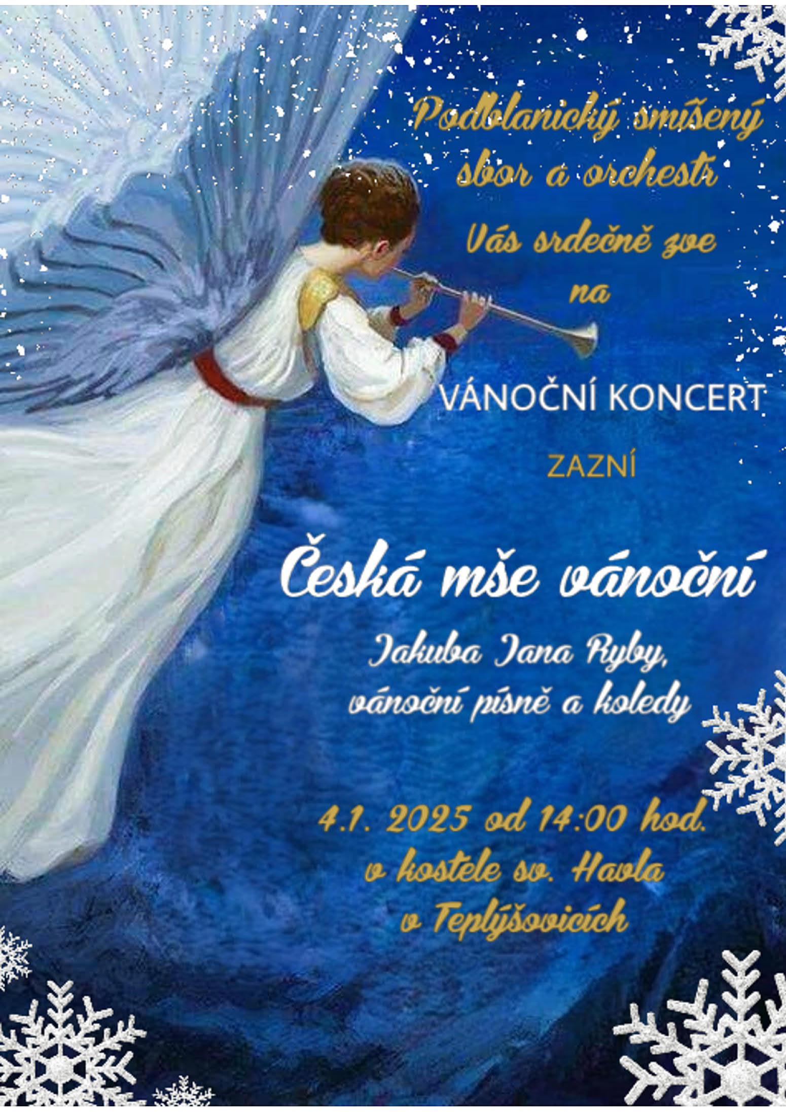 Vánoční koncert Podblanického smíšeného sboru v kostele Sv.Havla v Teplýšovicích