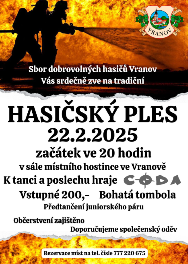 Hasičský ples ve Vranově