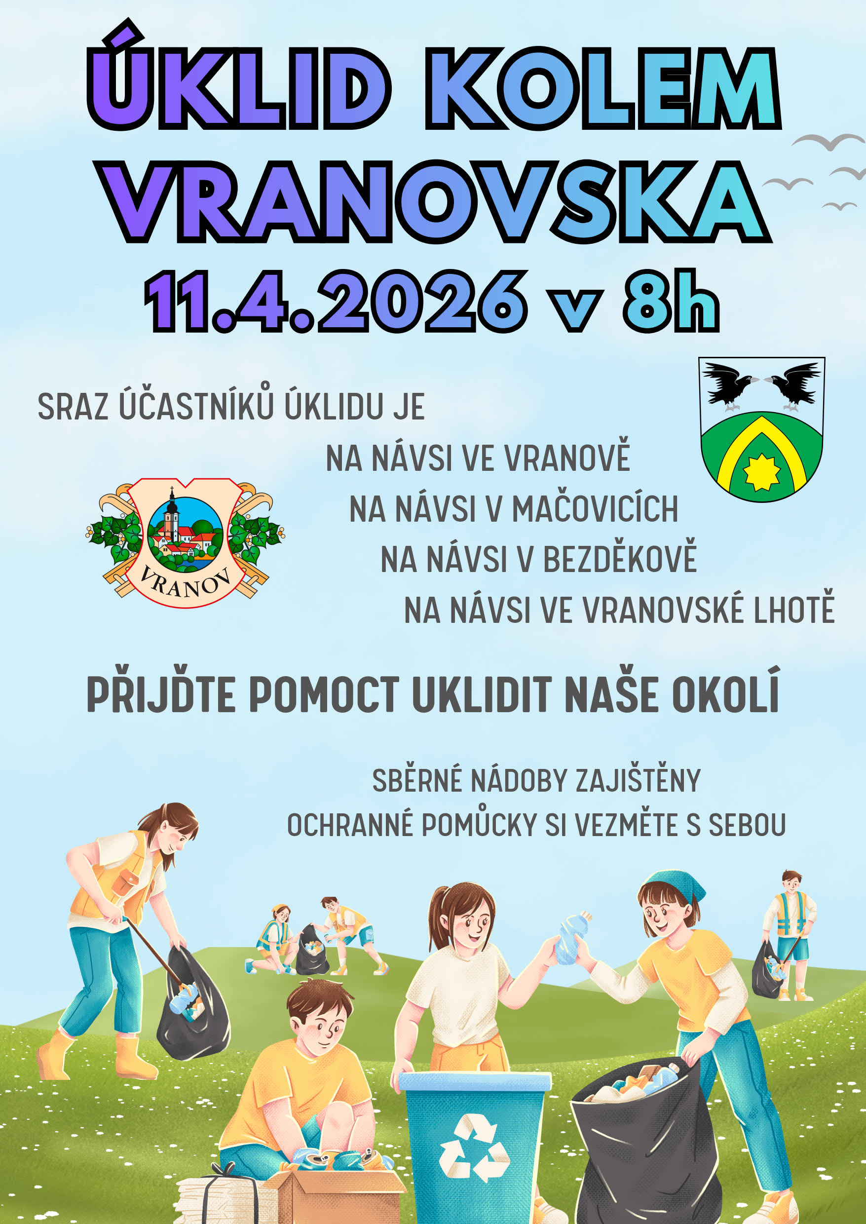 ÚKLID KOLEM VRANOVSKA